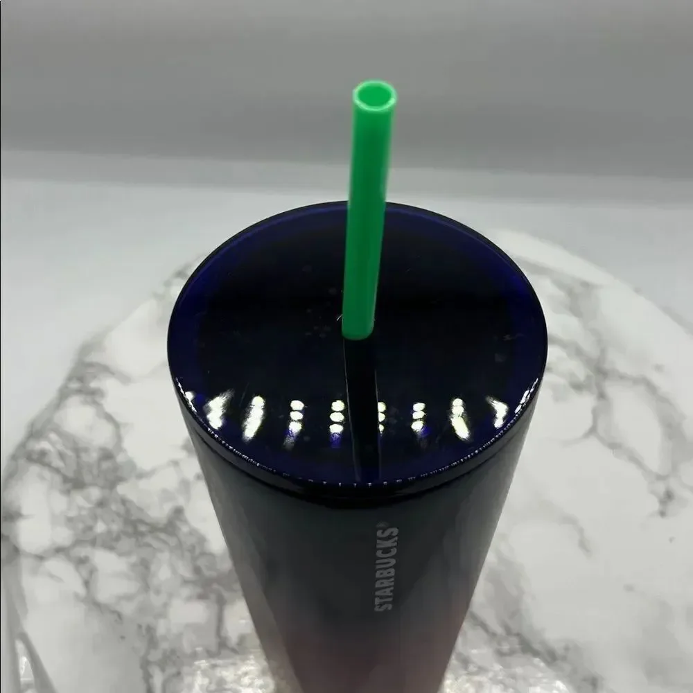STARBUCKS 2022 Purple Pink Orange Ombre Stainless Steel 24 Oz Venti Cold Cup